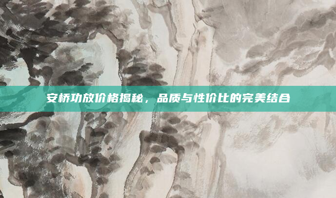安桥功放价格揭秘，品质与性价比的完美结合