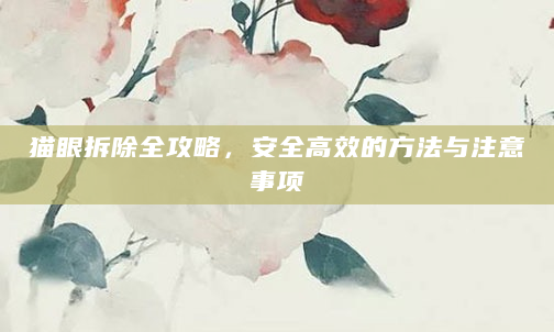 猫眼拆除全攻略，安全高效的方法与注意事项
