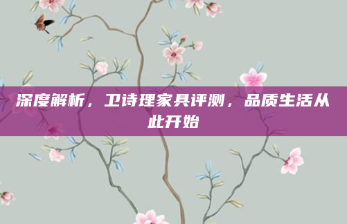 深度解析，卫诗理家具评测，品质生活从此开始
