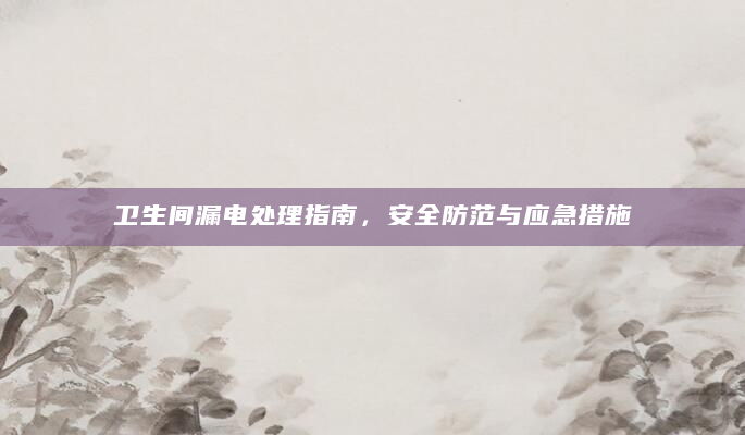 卫生间漏电处理指南，安全防范与应急措施