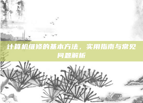 计算机维修的基本方法，实用指南与常见问题解析