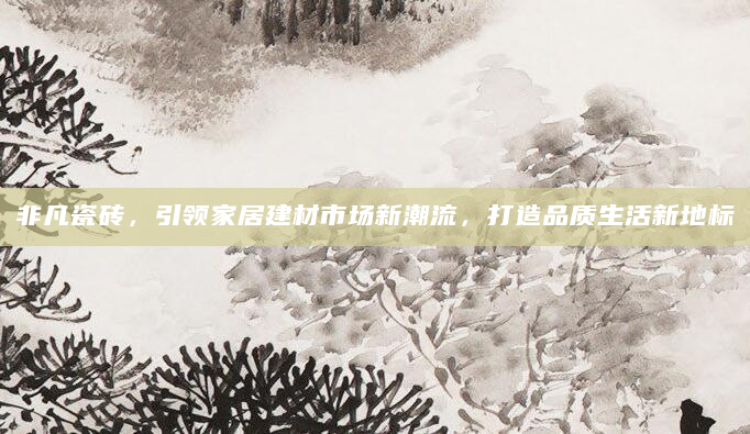 非凡瓷砖，引领家居建材市场新潮流，打造品质生活新地标