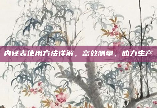 内径表使用方法详解，高效测量，助力生产