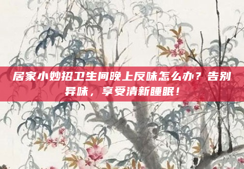 居家小妙招卫生间晚上反味怎么办？告别异味，享受清新睡眠！