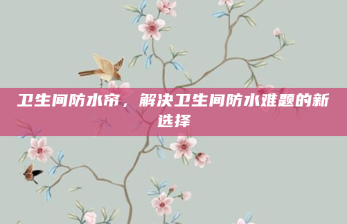卫生间防水帘，解决卫生间防水难题的新选择