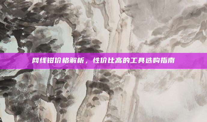 网线钳价格解析，性价比高的工具选购指南