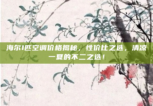 海尔1匹空调价格揭秘，性价比之选，清凉一夏的不二之选！