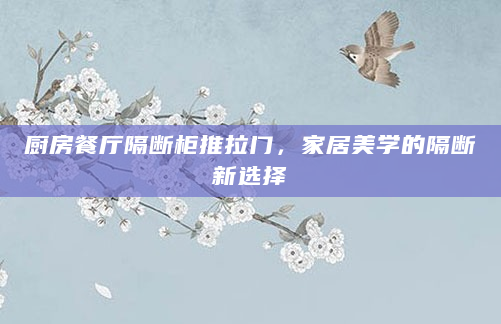 厨房餐厅隔断柜推拉门，家居美学的隔断新选择