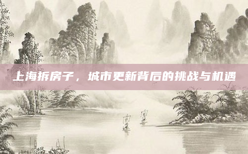 上海拆房子，城市更新背后的挑战与机遇