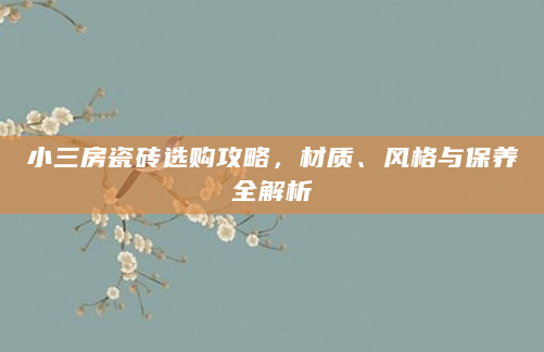 小三房瓷砖选购攻略，材质、风格与保养全解析