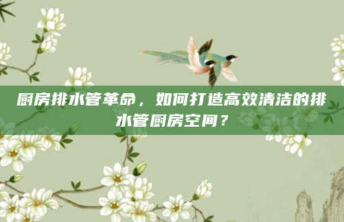 厨房排水管革命，如何打造高效清洁的排水管厨房空间？