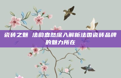 瓷砖之魅 法韵盎然深入解析法国瓷砖品牌的魅力所在